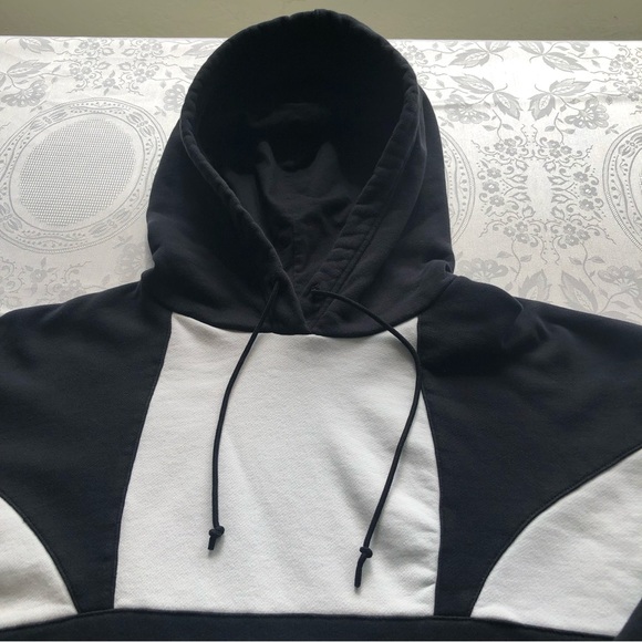 Adidas Jumbo Black/White Logo Cropped Sweatshirt Hoodie Women’s Juniors Size M - Picture 15 of 16